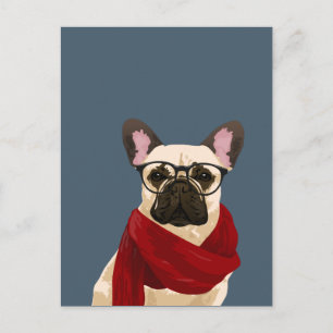 Hipster French Bulldog Postcards for Dog Lovers
