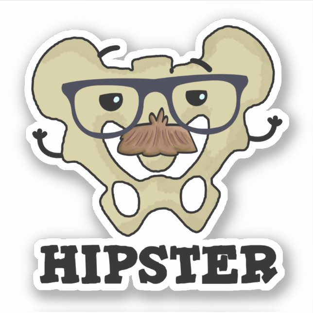 Hipster Funny Hip Bone Anatomy Pun (Front)