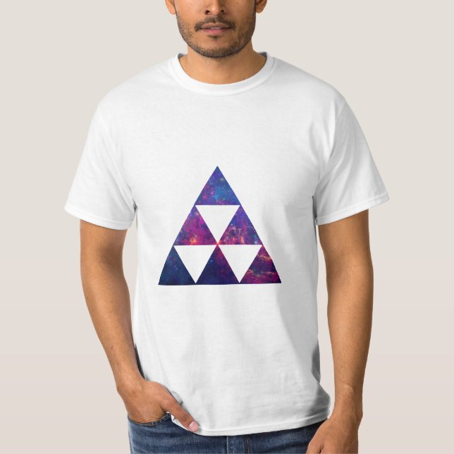 Hipster Galaxy / Space Triangle T-Shirt (Front)