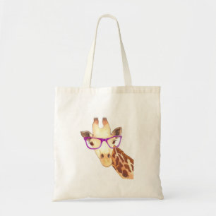 Hipster Giraffe Tote Bag