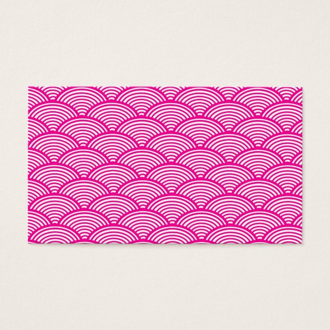 Hipster Girly Pink Japanese Wave Pattern (Front)