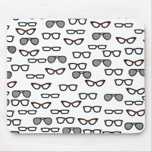 Hipster glasses mouse mat