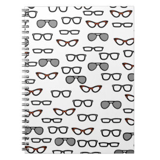 Hipster glasses notebook