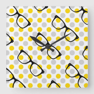 Hipster Glasses Wall Clock