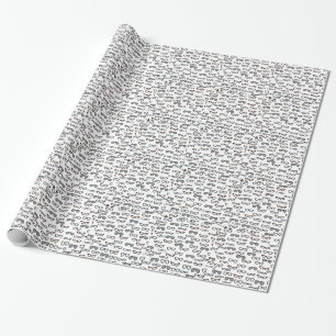 Hipster glasses wrapping paper