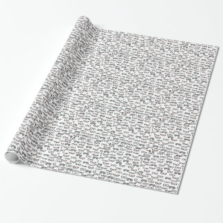 Hipster glasses wrapping paper
