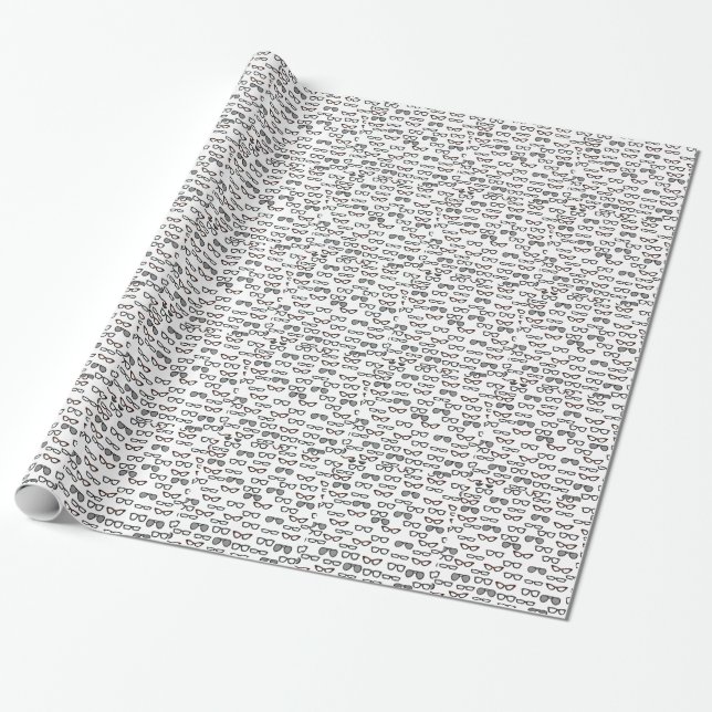 Hipster glasses wrapping paper (Unrolled)