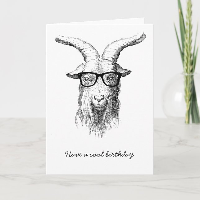 Hipster Goat Card (Front)