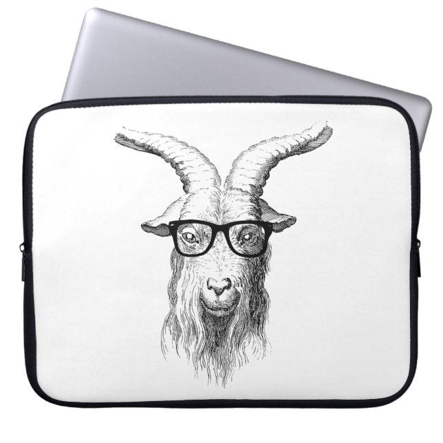 Hipster Goat Laptop Sleeve (Front)