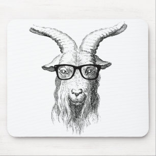 Hipster Goat Mouse Mat