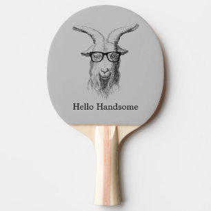 Hipster Goat  Ping Pong Paddle