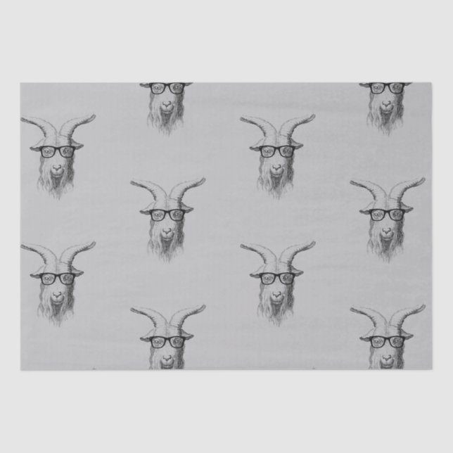 Hipster Goat Tissue Paper (Front)