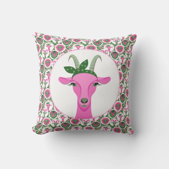 Hipster Goats | by TotallyGoatally™ Cushion (Front)