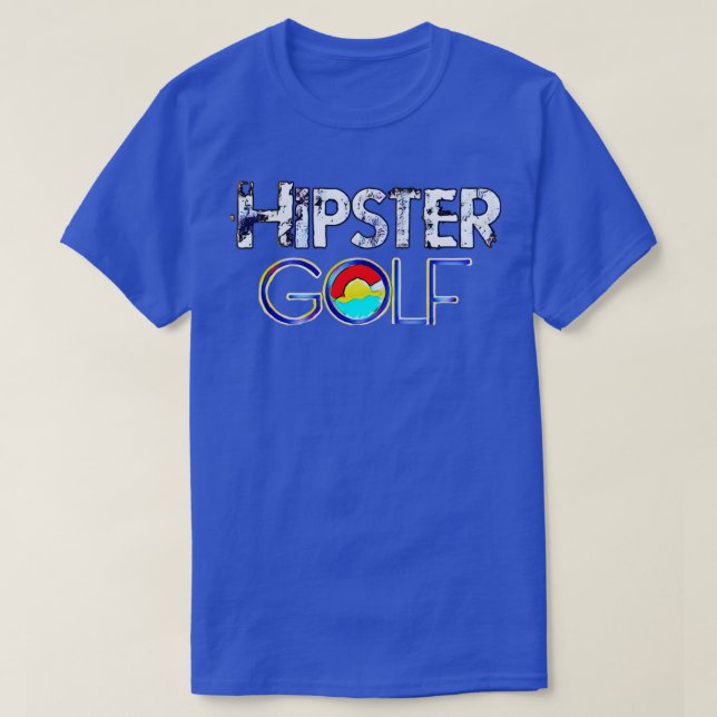 Hipster Golf Colorado T-Shirt (Design Front)