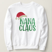 Hipster Grandma Nana Santa Clause Funny Christmas