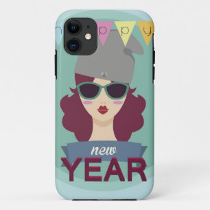 hipster happy new year iPhone 11 case