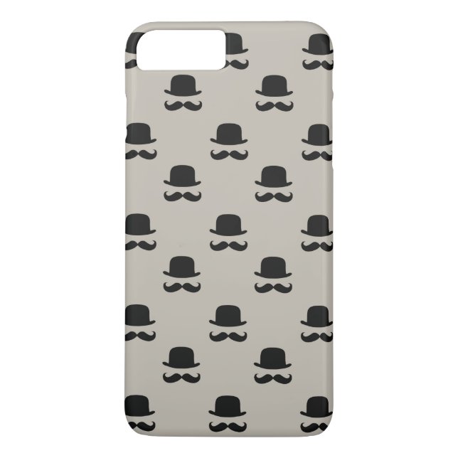 Hipster Hats and Moustaches Case-Mate iPhone Case (Back)