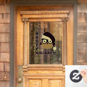 Hipster Hooty Holidays! Window Cling
