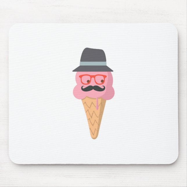 Hipster ice cream mouse mat (Front)