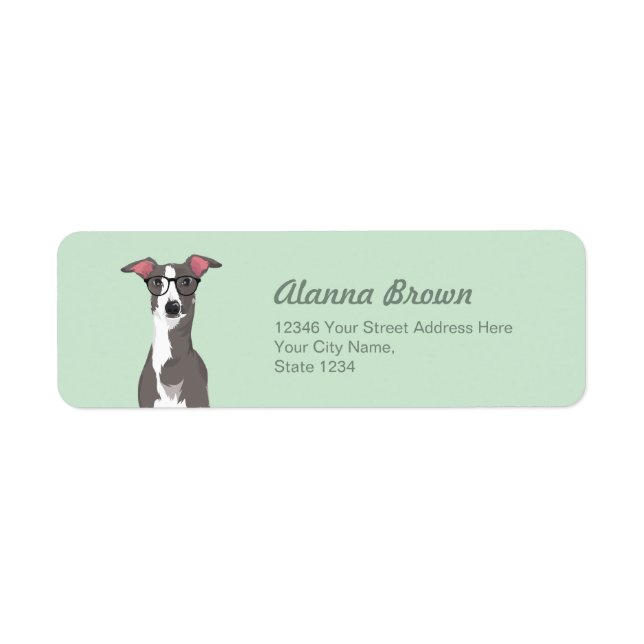Hipster Italian Greyhound Dog for Dog Lovers (Front)