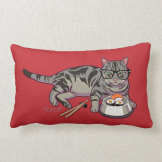 Hipster Kitty Lumbar Cushion