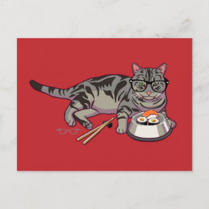 Hipster Kitty Postcard (without text)