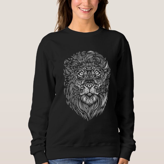 Hipster Lion Sweatshirt (Front)
