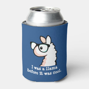 Hipster Llama Can Cooler