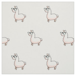 Hipster Llama Fabric