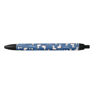 Hipster Llama Madness Black Ink Pen