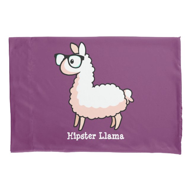Hipster Llama Madness Pillowcase (Front)