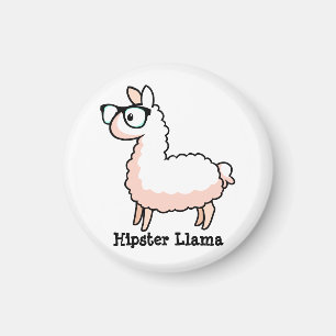 Hipster Llama Magnet