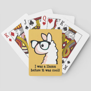 Hipster Llama Playing Cards