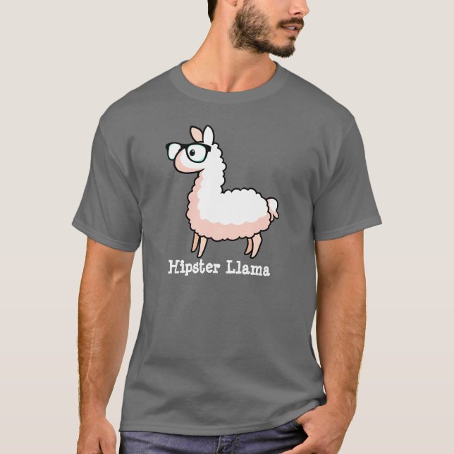 Hipster Llama T-Shirt (Front)