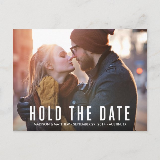 Hipster Love | Save the Date Postcard (Front)