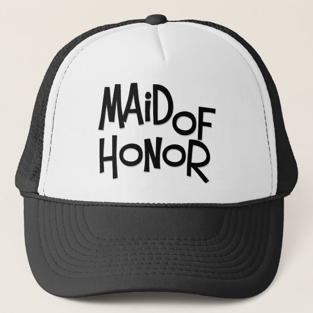 Hipster Maid of Honour Trucker Hat (Front)