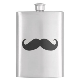 Hipster Moustache Classic Flask