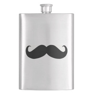 Hipster Moustache Classic Flask