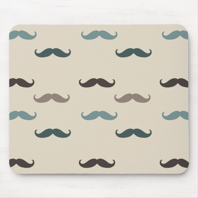 Hipster Moustaches Mouse Mat (Front)