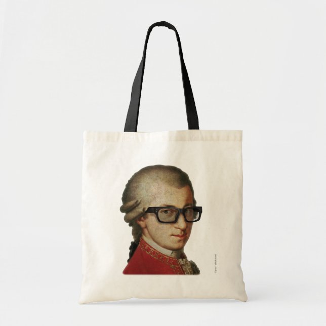 Hipster Mozart Tote Bag (Front)