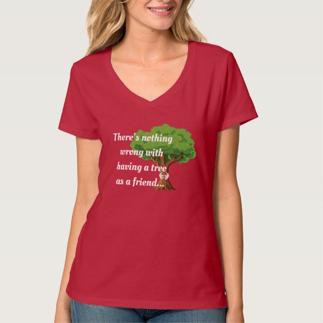 Hipster nature Friend Tree Hugger Shirt Design (Front)