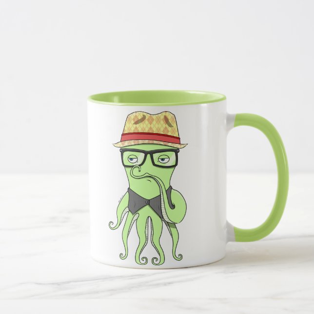 Hipster Octopus Mug (Right)