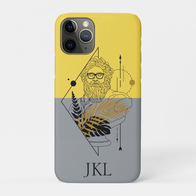Hipster Olympic God Colorblock Monogram Case-Mate iPhone Case (Back)