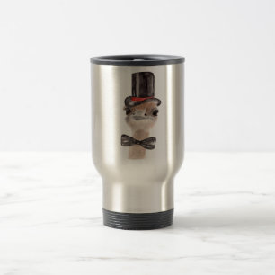 Hipster Ostrich T-Shirt Travel Mug
