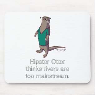 Hipster Otter Mousepad