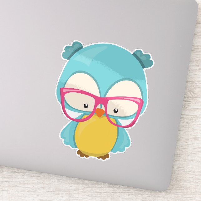 Hipster Owl, Owl With Glasses, Cute Owl (Detail)