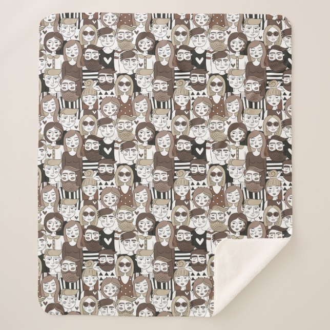 Hipster Pattern blankets (Front)