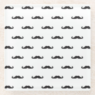 Hipster pattern glass coaster