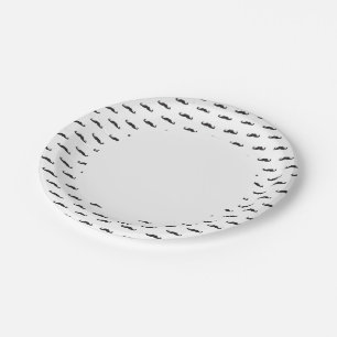 Hipster pattern paper plate