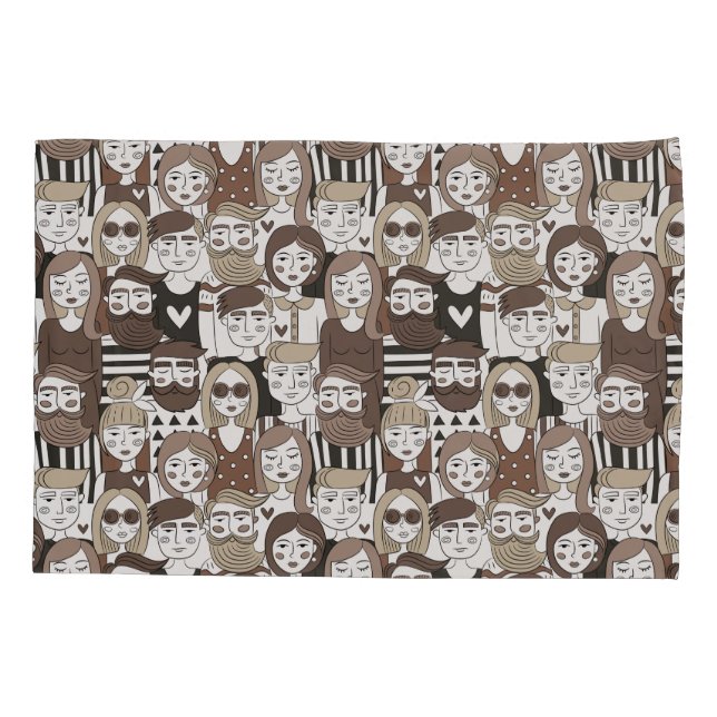 Hipster Pattern pillowcases (Back)